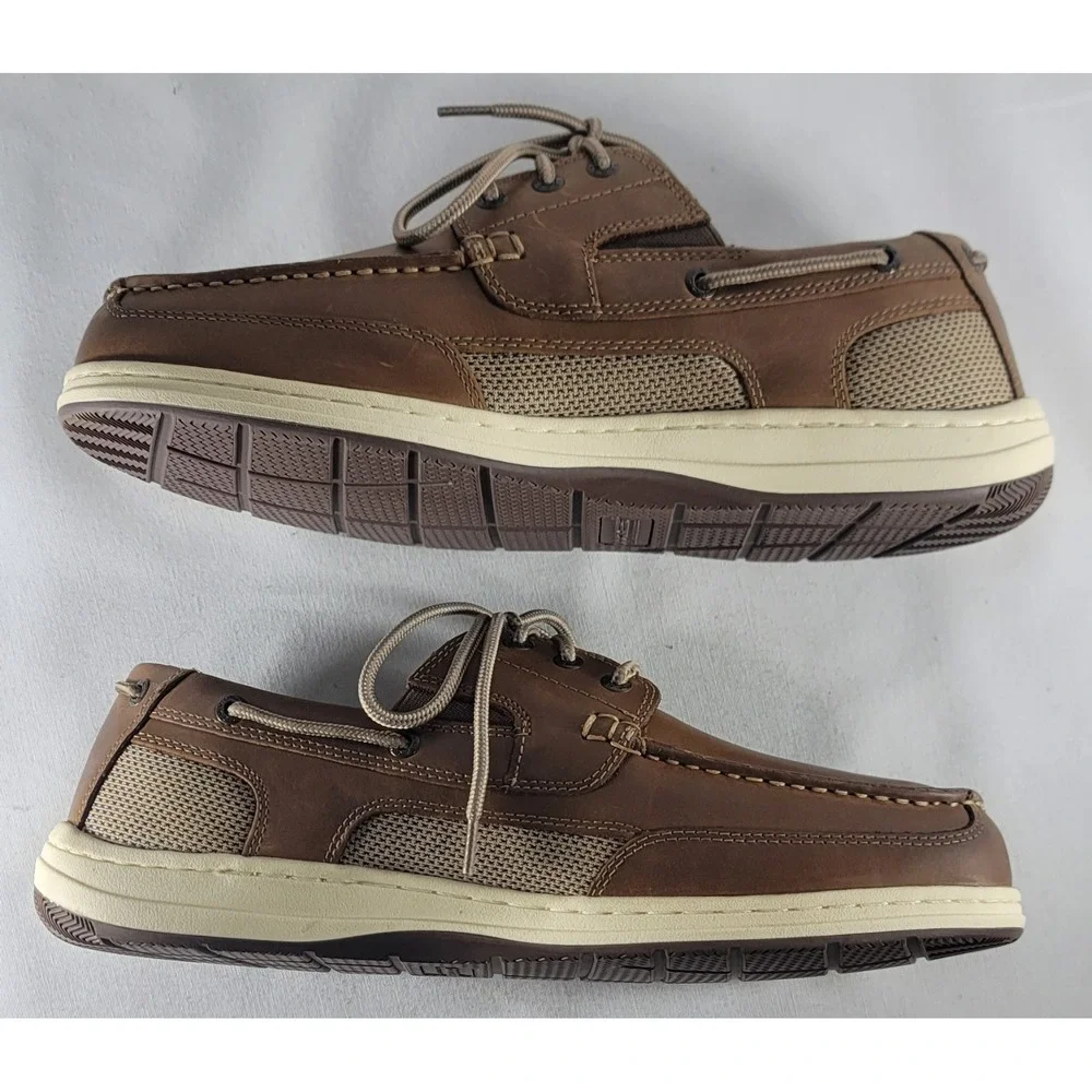 Dockers Beacon Business Casual Shoes Men's Boat Shoes 90-38613 Dark Tan Leather